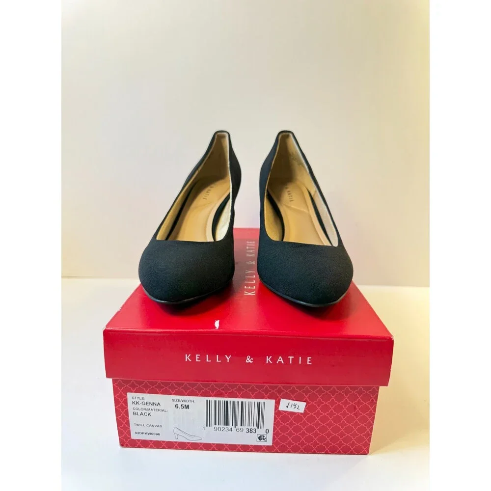 Kelly & Katie Womens Heels Black Suede US 6.5